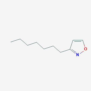 molecular formula C10H17NO B148044 3-Heptyl-1,2-oxazole CAS No. 132869-14-8