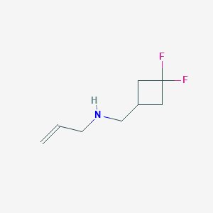 molecular formula C8H13F2N B1480440 N-((3,3-difluorocyclobutyl)methyl)prop-2-en-1-amine CAS No. 1851180-23-8