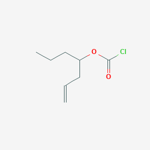 molecular formula C8H13ClO2 B14804415 Hept-1-en-4-yl carbonochloridate CAS No. 88986-47-4