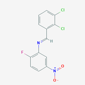 molecular formula C13H7Cl2FN2O2 B14804446 N-[(E)-(2,3-dichlorophenyl)methylidene]-2-fluoro-5-nitroaniline 