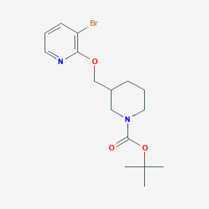 molecular formula C16H23BrN2O3 B14804503 Tert-butyl 3-{[(3-bromopyridin-2-yl)oxy]methyl}piperidine-1-carboxylate 