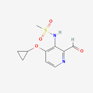 molecular formula C10H12N2O4S B14804537 N-(4-Cyclopropoxy-2-formylpyridin-3-YL)methanesulfonamide 