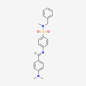 molecular formula C23H25N3O2S B14804712 N-benzyl-4-({(E)-[4-(dimethylamino)phenyl]methylidene}amino)-N-methylbenzenesulfonamide 