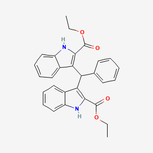 molecular formula C29H26N2O4 B14804933 Diethyl 3,3'-(phenylmethylene)bis(1H-indole-2-carboxylate) 