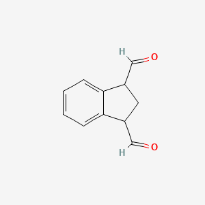 molecular formula C11H10O2 B14804944 2,3-dihydro-1H-indene-1,3-dicarbaldehyde 