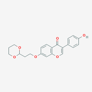 molecular formula C21H20O6 B014805 7-O-[2-(1,3-Dioxanyl)ethyl]daidzein CAS No. 250252-71-2