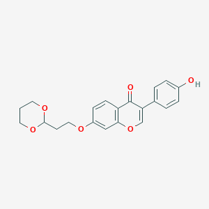 molecular formula C21H20O6 B014805 7-[2-(1,3-Dioxan-2-yl)ethoxy]-3-(4-hydroxyphenyl)chromen-4-one CAS No. 250252-71-2
