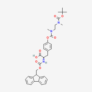 molecular formula C34H39N3O8 B14805098 Fmoc-Tyr(Boc-N-methyl-N-[2-(methylamino)ethyl]carbamoyl)-OH 