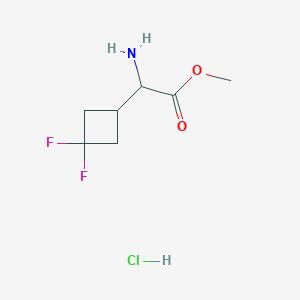 molecular formula C7H12ClF2NO2 B1480520 Methyl 2-amino-2-(3,3-difluorocyclobutyl)acetate hydrochloride CAS No. 2097944-96-0