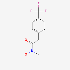 molecular formula C11H12F3NO2 B14805250 N-Methoxy-N-methyl-2-(4-(trifluoromethyl)phenyl)acetamide 