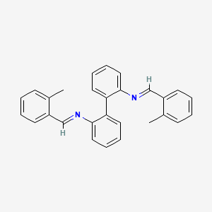 molecular formula C28H24N2 B14805277 N,N'-bis[(E)-(2-methylphenyl)methylidene]biphenyl-2,2'-diamine 