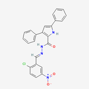 molecular formula C24H17ClN4O3 B14805299 N'-(2-chloro-5-nitrobenzylidene)-3,5-diphenyl-1H-pyrrole-2-carbohydrazide 