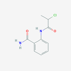 molecular formula C10H11ClN2O2 B148053 2-(2-Chloropropanamido)benzamide CAS No. 129768-48-5