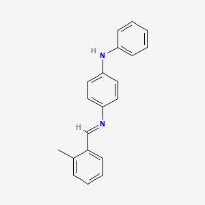 molecular formula C20H18N2 B14805347 N-[(E)-(2-methylphenyl)methylidene]-N'-phenylbenzene-1,4-diamine 