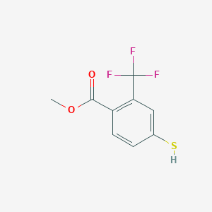molecular formula C9H7F3O2S B14805364 Methyl 4-mercapto-2-(trifluoromethyl)benzoate 