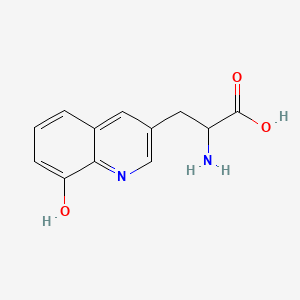 molecular formula C12H12N2O3 B14805422 2-Amino-3-(8-hydroxyquinolin-3-yl)propanoic acid 