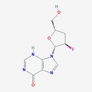 molecular formula C10H11FN4O3 B148055 2'-Fluoro-2',3'-dideoxyinosine CAS No. 134892-26-5