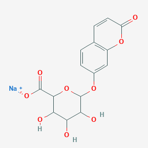 molecular formula C15H13NaO9 B14805514 7-Hydroxycoumarin b-D-glucuronide sodium salt 