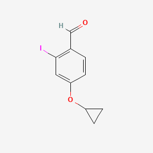 molecular formula C10H9IO2 B14805555 4-Cyclopropoxy-2-iodobenzaldehyde 