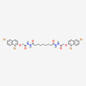 molecular formula C33H32Br4N4O6 B14805581 N'~1~,N'~9~-bis{[(1,6-dibromonaphthalen-2-yl)oxy]acetyl}nonanedihydrazide 