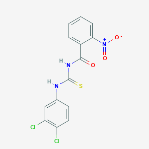 molecular formula C14H9Cl2N3O3S B14805592 N-[(3,4-dichlorophenyl)carbamothioyl]-2-nitrobenzamide 