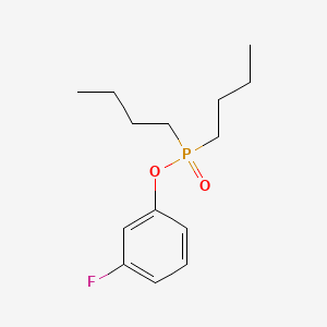 molecular formula C14H22FO2P B14805595 Dibutylphosphinic acid m-fluorophenyl ester CAS No. 7526-46-7