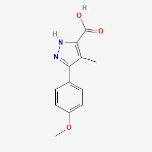 molecular formula C12H12N2O3 B14805630 3-(4-methoxyphenyl)-4-methyl-1H-pyrazole-5-carboxylic acid 