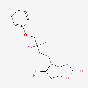 molecular formula C17H18F2O4 B14805665 (3aR,4R,5R,6aS)-4-(3,3-difluoro-4-phenoxybut-1-enyl)-5-hydroxy-3,3a,4,5,6,6a-hexahydrocyclopenta[b]furan-2-one 