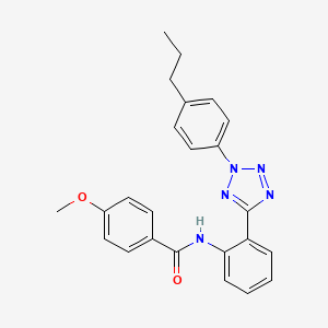 molecular formula C24H23N5O2 B14805675 Benzamide, 4-methoxy-N-[2-[2-(4-propylphenyl)-2H-tetrazol-5-yl]phenyl]- 