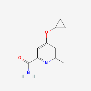 molecular formula C10H12N2O2 B14805872 4-Cyclopropoxy-6-methylpicolinamide 