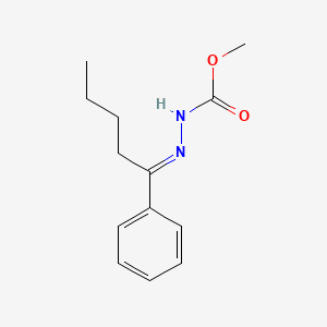 molecular formula C13H18N2O2 B14805927 methyl (2E)-2-(1-phenylpentylidene)hydrazinecarboxylate 