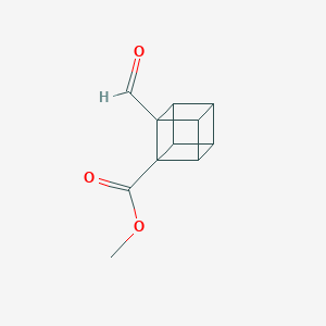 molecular formula C11H10O3 B14805934 Methyl 2-formylcubane-1-carboxylate 