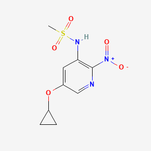molecular formula C9H11N3O5S B14805981 N-(5-Cyclopropoxy-2-nitropyridin-3-YL)methanesulfonamide 