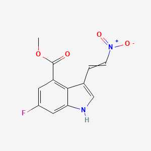 molecular formula C12H9FN2O4 B14806004 methyl 6-fluoro-3-(2-nitroethenyl)-1H-indole-4-carboxylate 