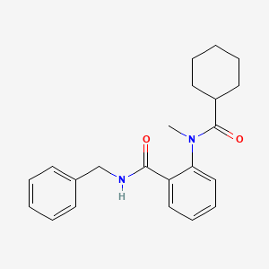 molecular formula C22H26N2O2 B14806007 N-benzyl-2-[(cyclohexylcarbonyl)(methyl)amino]benzamide 