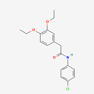 molecular formula C18H20ClNO3 B14806118 N-(4-chlorophenyl)-2-(3,4-diethoxyphenyl)acetamide 