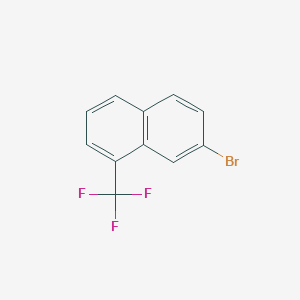 molecular formula C11H6BrF3 B14806217 7-Bromo-1-(trifluoromethyl)naphthalene 