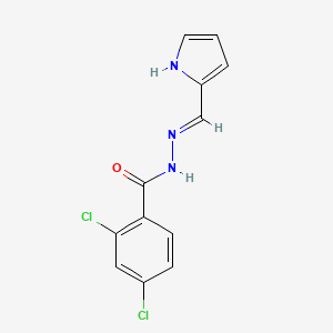 molecular formula C12H9Cl2N3O B14806224 2,4-dichloro-N'-(1H-pyrrol-2-ylmethylene)benzohydrazide 