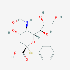 molecular formula C17H23NO8Se B148064 (Phenyl 5-acetamido-3,5-dideoxy-2-selenononulopyranosid)onic acid CAS No. 131569-90-9