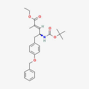 molecular formula C26H33NO5 B14806440 (S)-Ethyl-5-(4-(benzyloxy)phenyl)-4-((tert-butoxycarbonyl)amino)-2-methylpent-2-enoate 