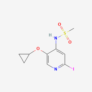 molecular formula C9H11IN2O3S B14806534 N-(5-Cyclopropoxy-2-iodopyridin-4-YL)methanesulfonamide 