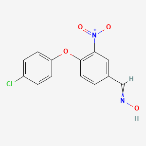 molecular formula C13H9ClN2O4 B14806556 N-[[4-(4-chlorophenoxy)-3-nitrophenyl]methylidene]hydroxylamine 