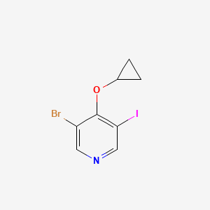 molecular formula C8H7BrINO B14806608 3-Bromo-4-cyclopropoxy-5-iodopyridine 