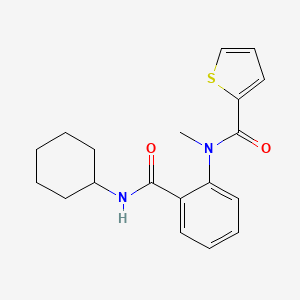 molecular formula C19H22N2O2S B14806683 N-[2-(cyclohexylcarbamoyl)phenyl]-N-methylthiophene-2-carboxamide 