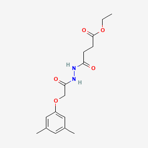 molecular formula C16H22N2O5 B14806732 Ethyl 4-{2-[(3,5-dimethylphenoxy)acetyl]hydrazinyl}-4-oxobutanoate 