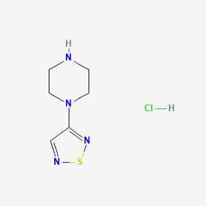 molecular formula C6H11ClN4S B1480674 3-(Piperazin-1-yl)-1,2,5-thiadiazole hydrochloride CAS No. 2034154-98-6
