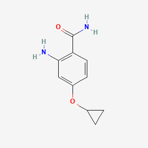 molecular formula C10H12N2O2 B14806745 2-Amino-4-cyclopropoxybenzamide 