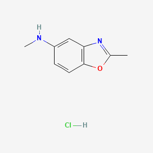 molecular formula C9H11ClN2O B14806871 N,2-dimethyl-1,3-benzoxazol-5-amine;hydrochloride 