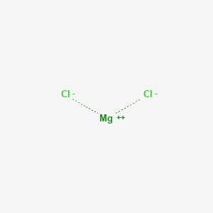 molecular formula MgCl2· 6H2O<br>MgCl2<br>Cl2Mg B148069 Magnesium chloride (MgCl2) CAS No. 7786-30-3