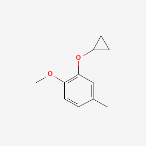 molecular formula C11H14O2 B14806975 2-Cyclopropoxy-1-methoxy-4-methylbenzene 